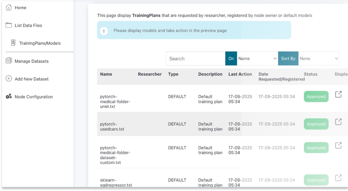 Screnshot of Fed-BioMed's GUI
