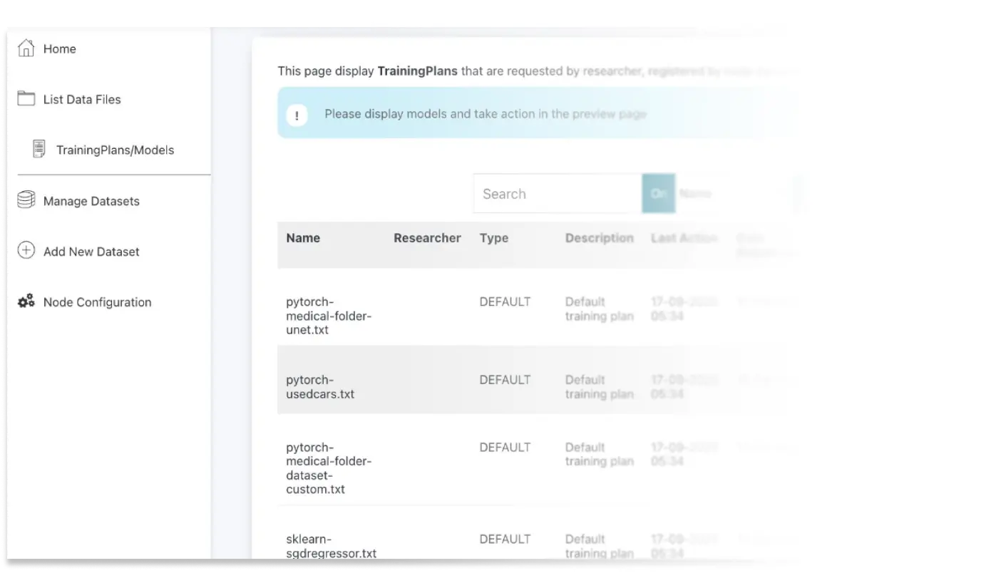 Screnshot of Fed-BioMed's GUI